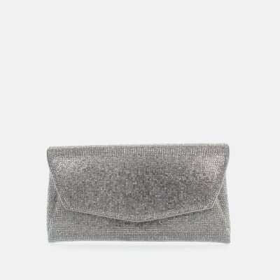Pochette elegante cristal argento