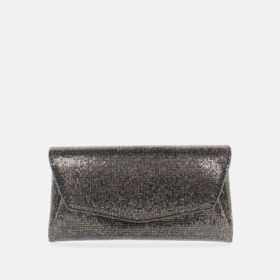 Pochette elegante cristal grigio