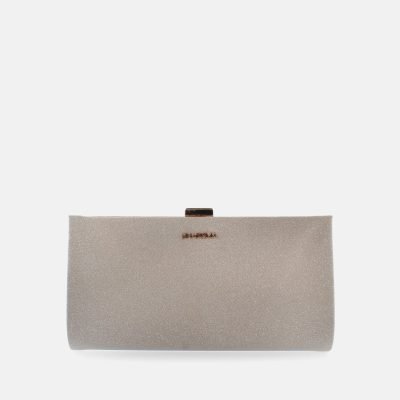 Pochette rigida effetto lurex rosaoro