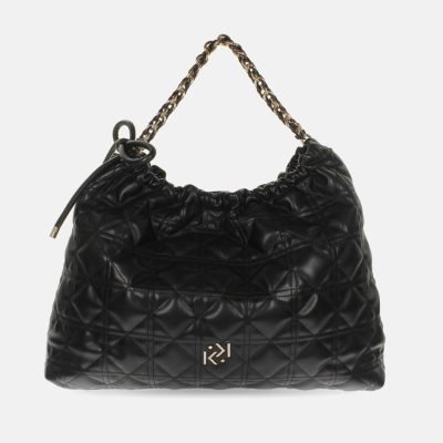 Borsa spalla maxi trapuntata nero