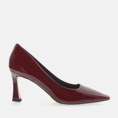 Decollete pumps scollo quadrato bordeaux