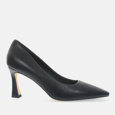 Decollete pumps scollo quadrato nero
