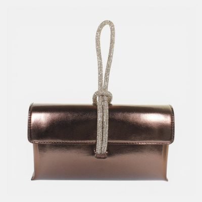 Borsa mini manico strass Bronzo