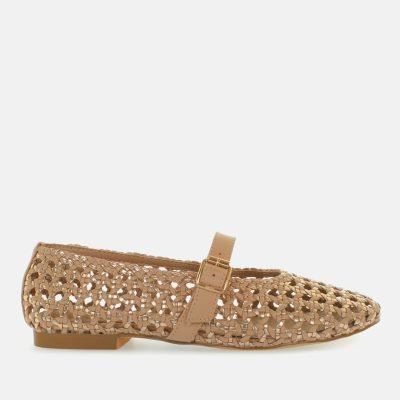 Ballerine intrecciate cinturino nude-rosaoro