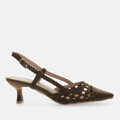 Decollete slingback intrecciate Testa di Moro