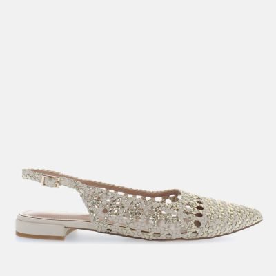 Ballerine slingback intrecciate multi beige