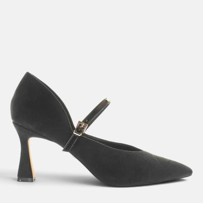 Decollete cinturino minimal fibbia nero