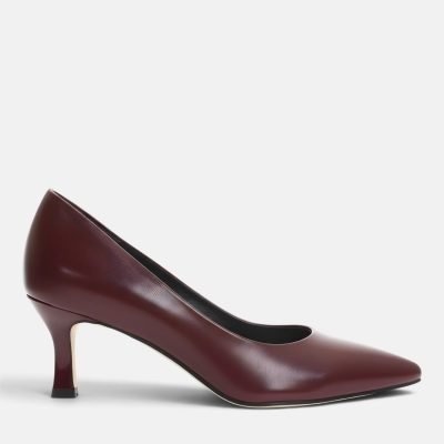 Decollete minimal tacco stiletto bordeaux