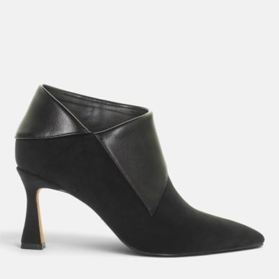 Stivaletti tacco stiletto risvolto nero