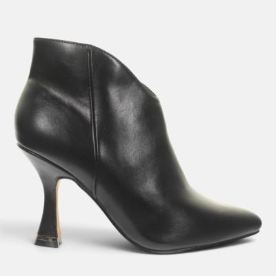 Stivaletti tacco scollo V nero